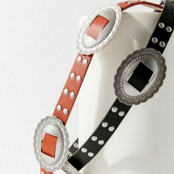 Urban outfitters concho brown faux leather belt new - Picture 7 of 10